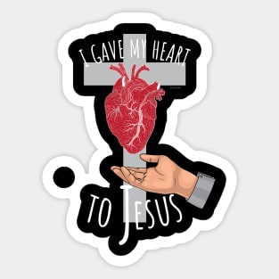 I gave my heart to Jesus Sticker